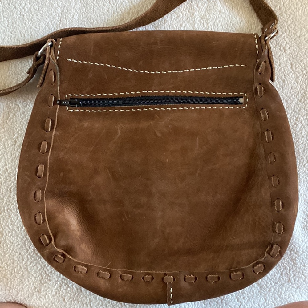 Brown‎ leather crossbody - Picture 2 of 7